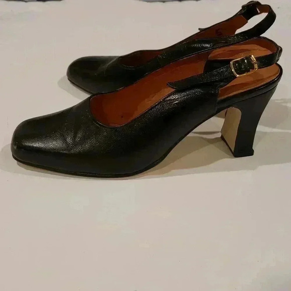 Vintage leather sling pumps - Picture 2 of 9